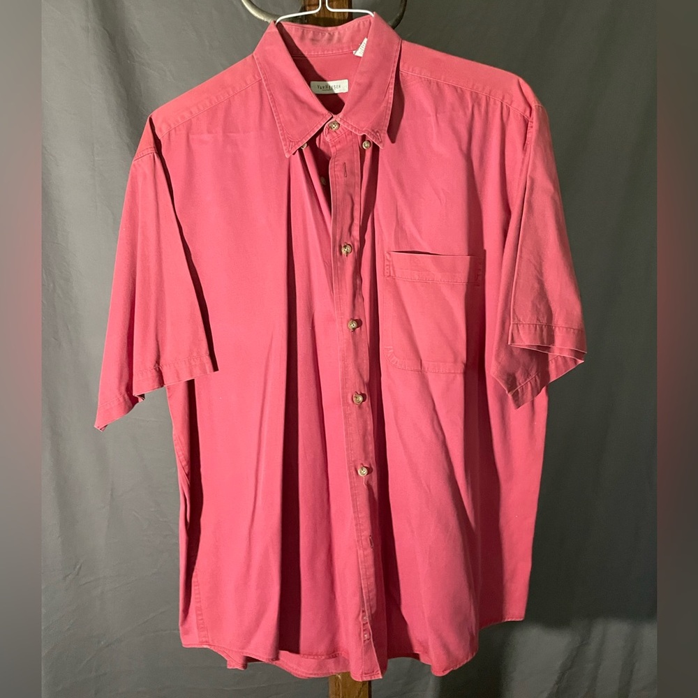 Van Heusen Mens Large Short-sleeve Casual Dress Shirt